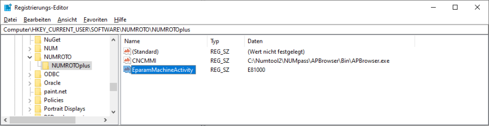 NUMROTO Registry Key