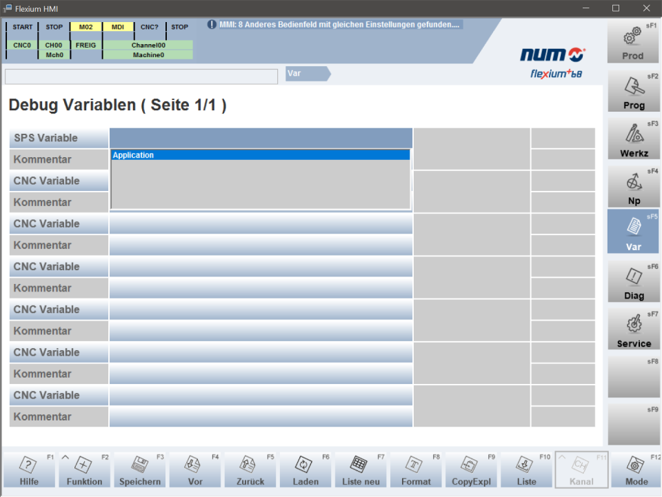 Debug NUM variables