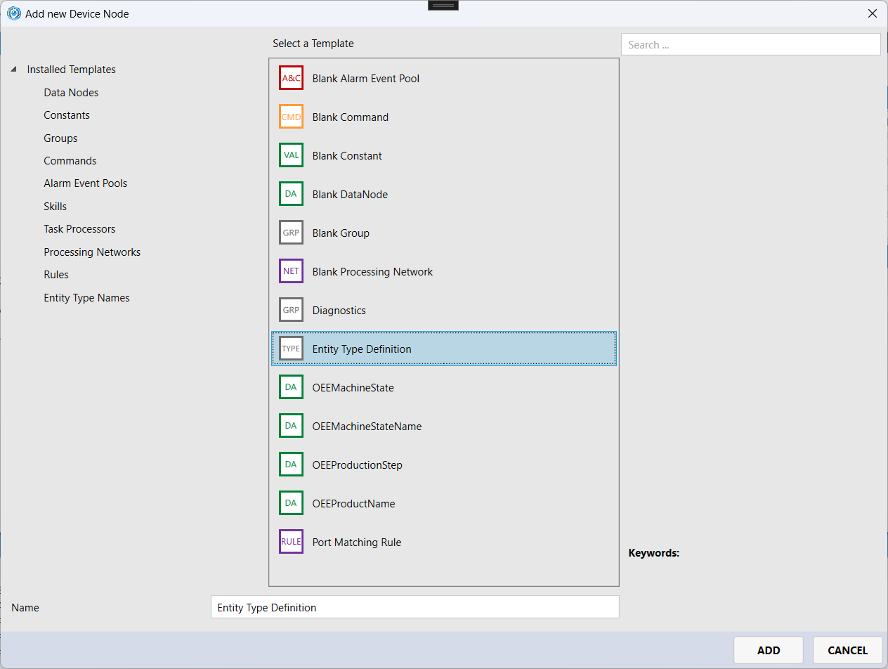 Create EntityTypeNode